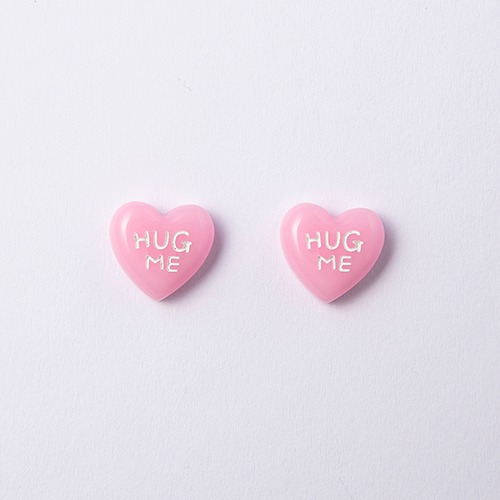 [프로미스나인 백지현, 사쿠야] Hug Me Heart - pink,귀걸이,아크릴귀걸이,마이부