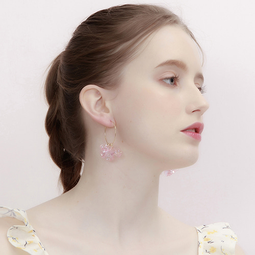 [위클리 이수진] Blossom - pink,귀걸이,아크릴귀걸이,마이부