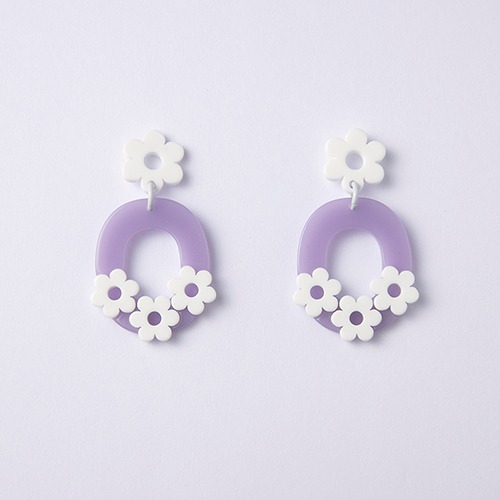 Flowery S - lilac,귀걸이,아크릴귀걸이,마이부