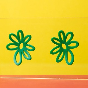 Small Sunflower - Green,귀걸이,아크릴귀걸이,마이부