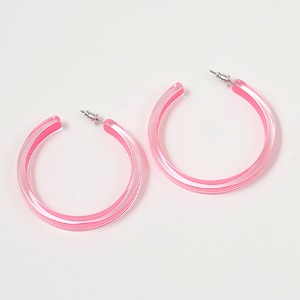[박나래] Clear C ring - pink,귀걸이,아크릴귀걸이,마이부