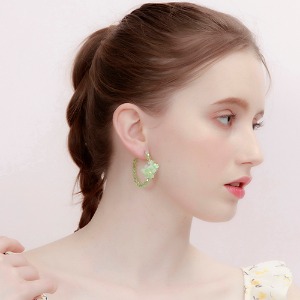 [위클리 이수진] Flower Garden - green,귀걸이,아크릴귀걸이,마이부