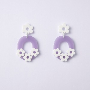 Flowery S - lilac,귀걸이,아크릴귀걸이,마이부