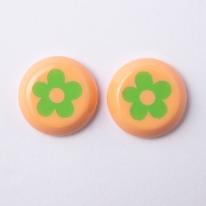 Flower Button - orange,귀걸이,아크릴귀걸이,마이부