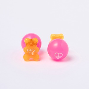 [프로미스나인 서연]Tiny Cute Bear - orange,귀걸이,아크릴귀걸이,마이부